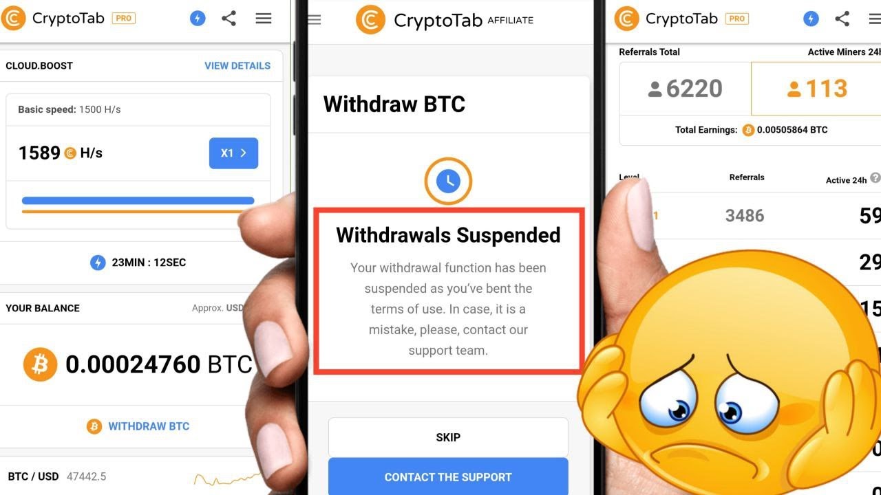 How can I withdraw Bitcoins? | CryptoTab Browser