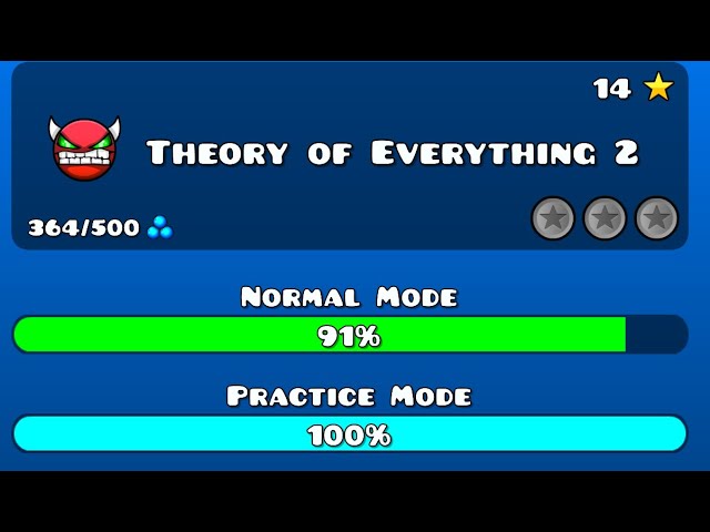 80% on Theory of Everything 2 | Geometry Dash Forum