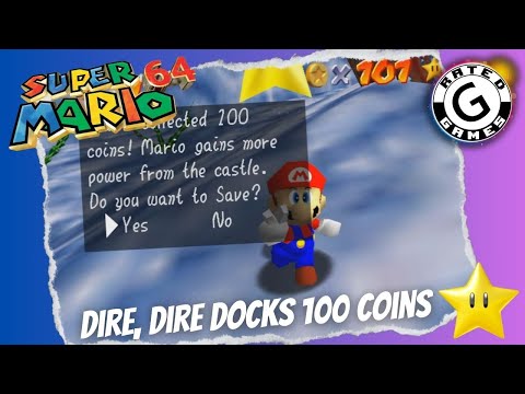 Mario 64 Walkthrough (All Stars) - Dire, Dire Docks: Coin Star - IGN