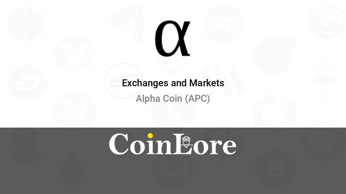 Alpha Coin Price Today - APC Coin Price Chart & Crypto Market Cap