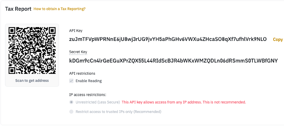 How to create and set up Binance API key