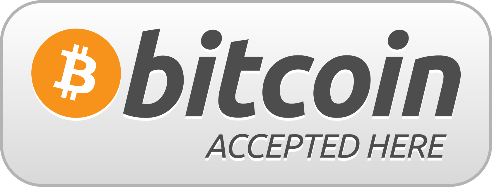 Bitcoin accepted here logo - Free logo icons