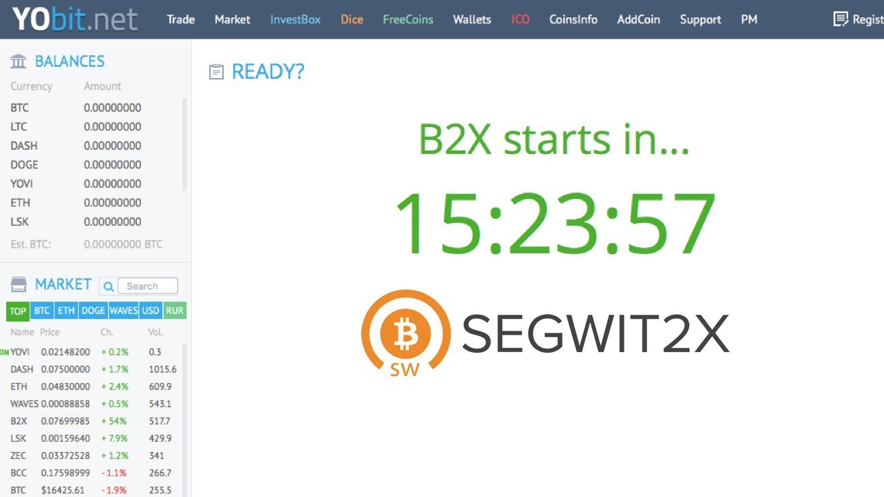 SegWit2x Price, Info, B2X to USD converter