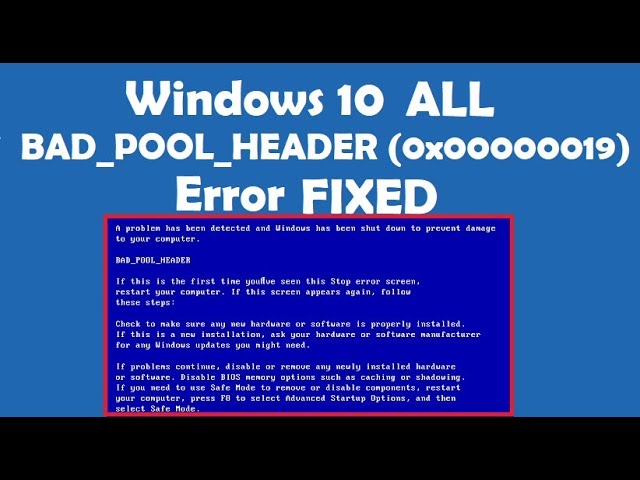 How To Fix “BAD POOL HEADER” BSOD? | bitcoinlove.fun