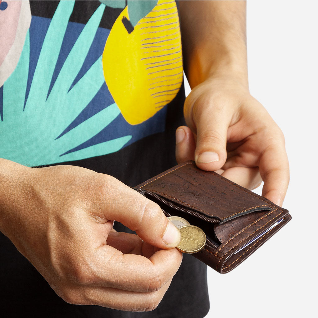 Corkor Cork Wallet Coin for Minimalist Men | Vegan Non-leather Men Women