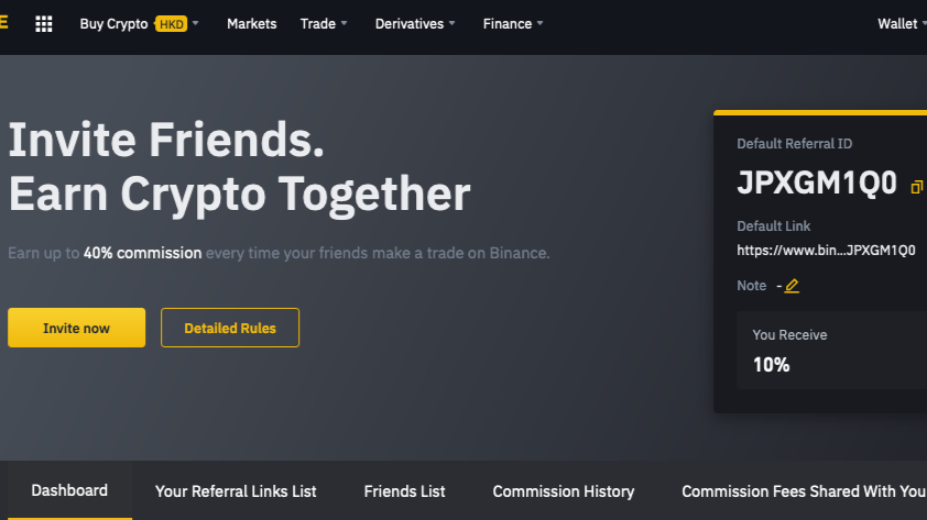 Binance Referral Code DJBLD1Q5 (20% off + 25% with BNB)