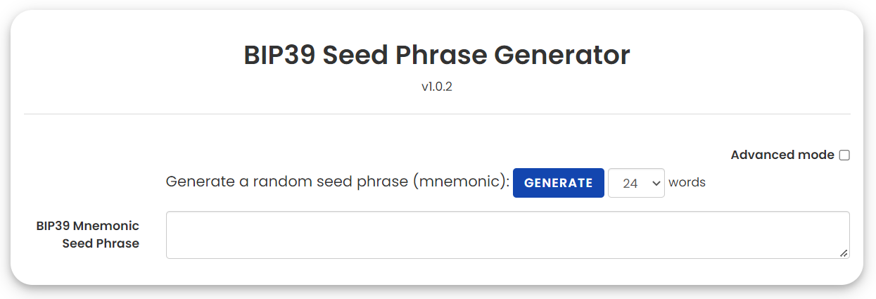 Bitcoin mnemonic code tools