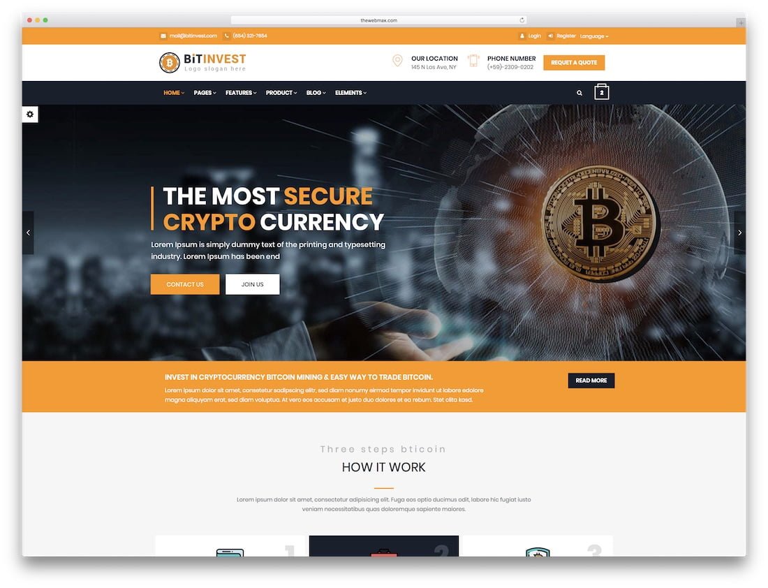 Bitbank - Bitcoin Cryptocurrency Website Template