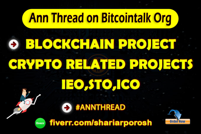 create and market a bitcointalk annthread for your ico for $60 | Writing services, Ecosystems, Ico