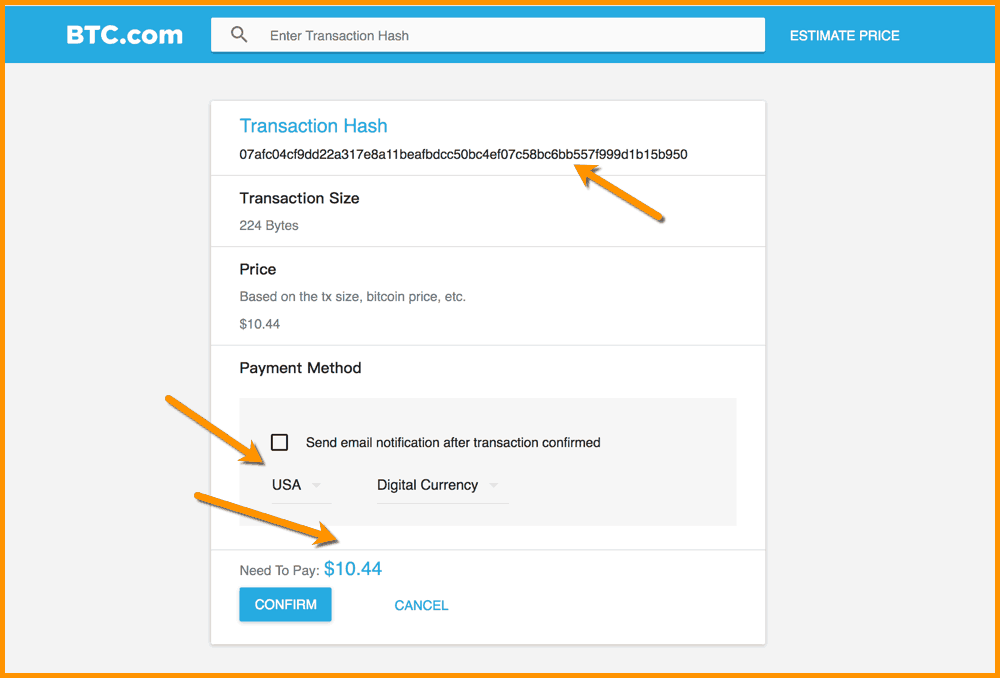 List of Bitcoin Transaction Accelerator