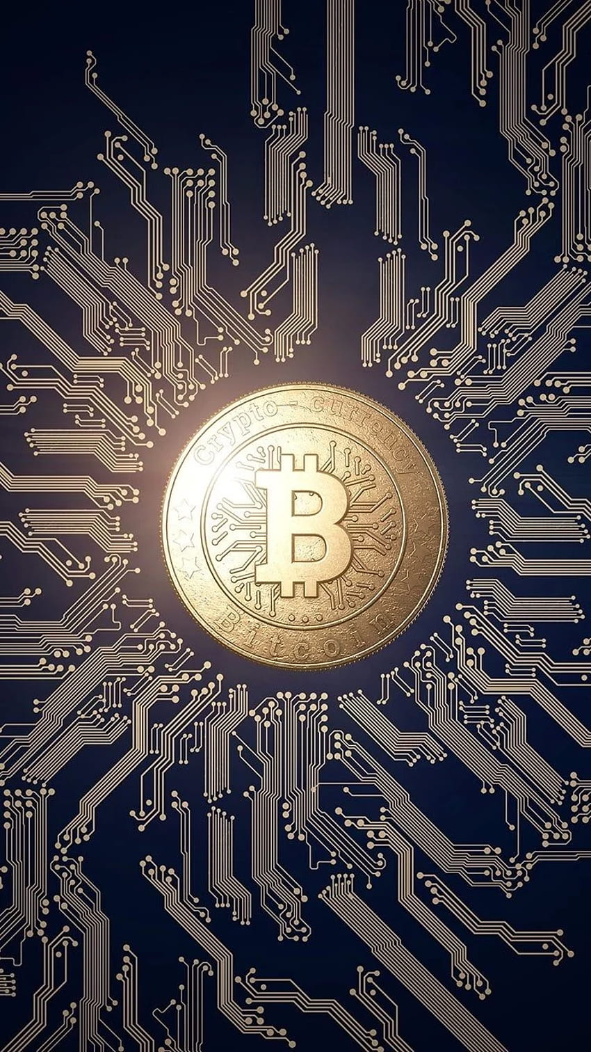 Golden Bitcoin, keyboard x iPhone 8/7/6/6S Plus wallpaper, background, picture, image