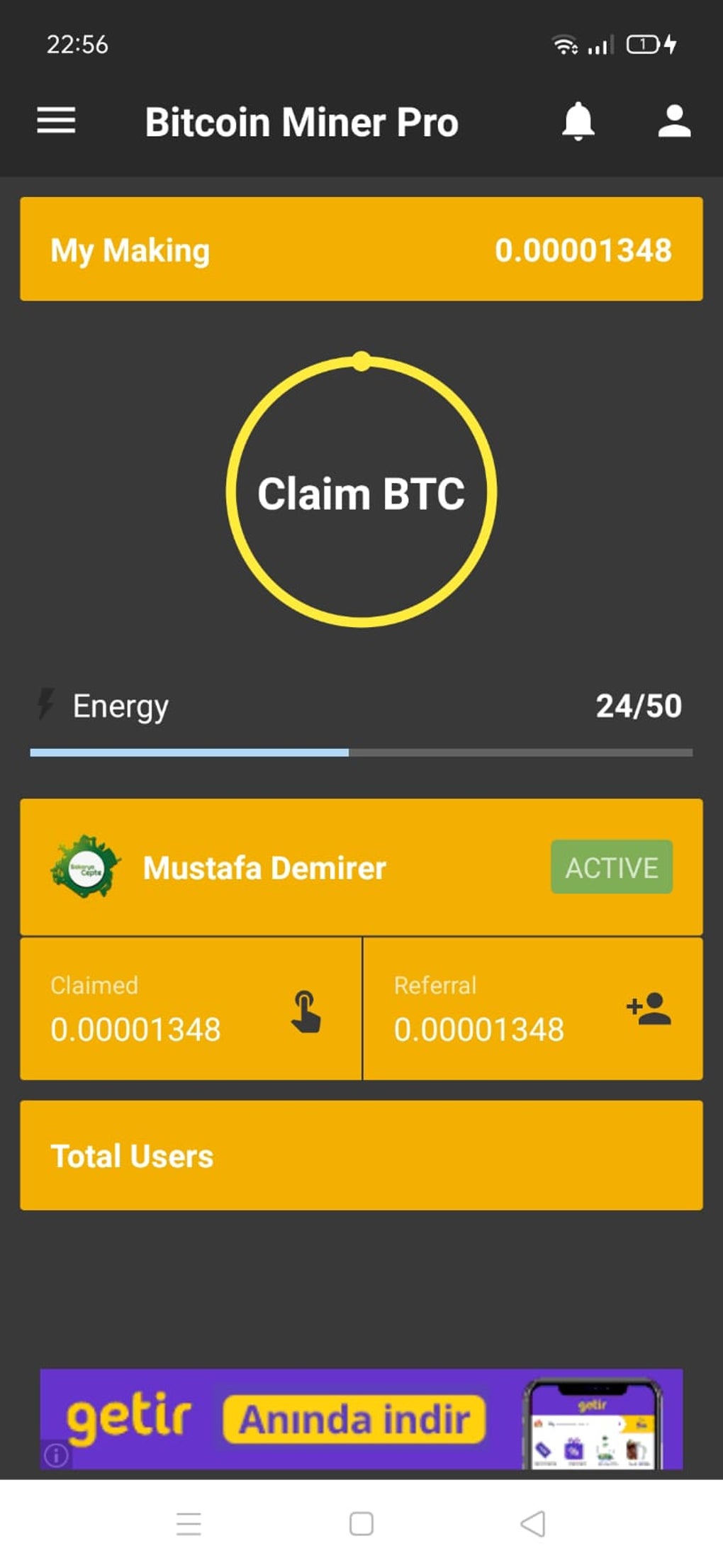 Bitcoin Miner Pro - BTC Mining Free Download