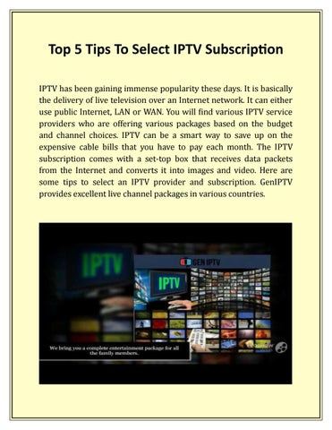 Best IPTV Subscription in France - Gen IPTV by Geniptv Official - Infogram