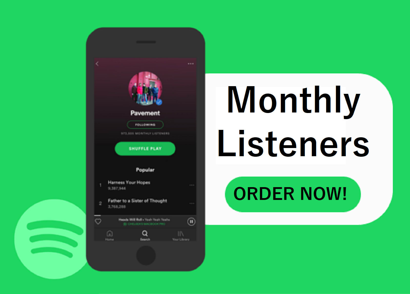 Buy Spotify Monthly Listerners - % Real | From $