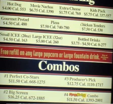 AMC Concessions Price 