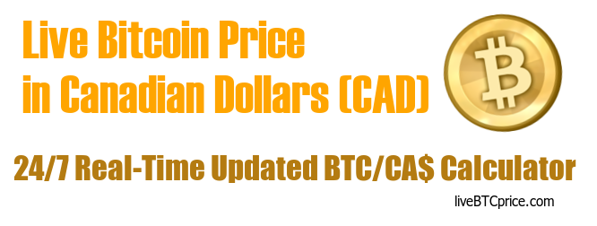 Convert 1 BTC to CAD - Bitcoin price in CAD | CoinCodex