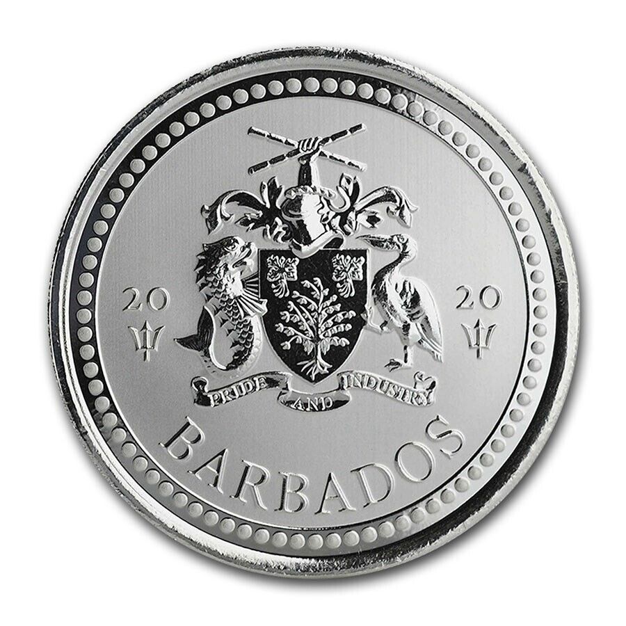 Compare prices of 1 oz Silver Barbados Trident Coin from online dealers