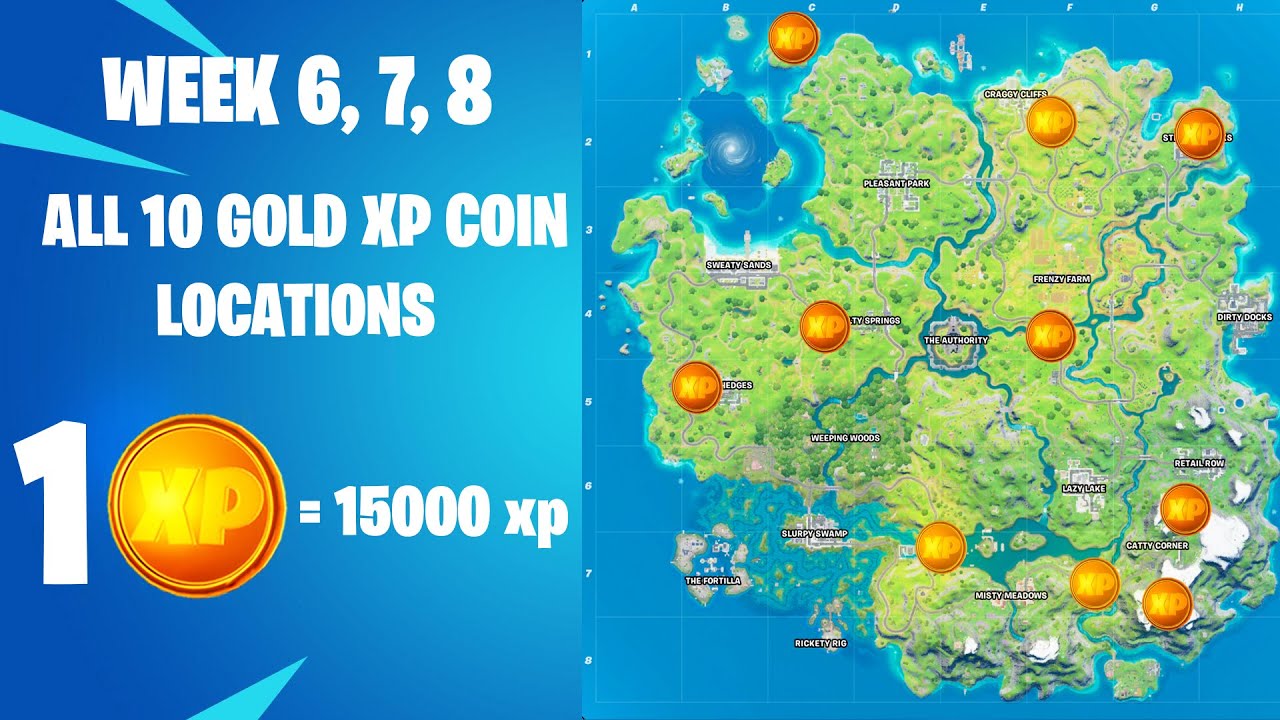 Where to find all of the Fortnite Chapter 2, season 4, week one XP coins - Dot Esports