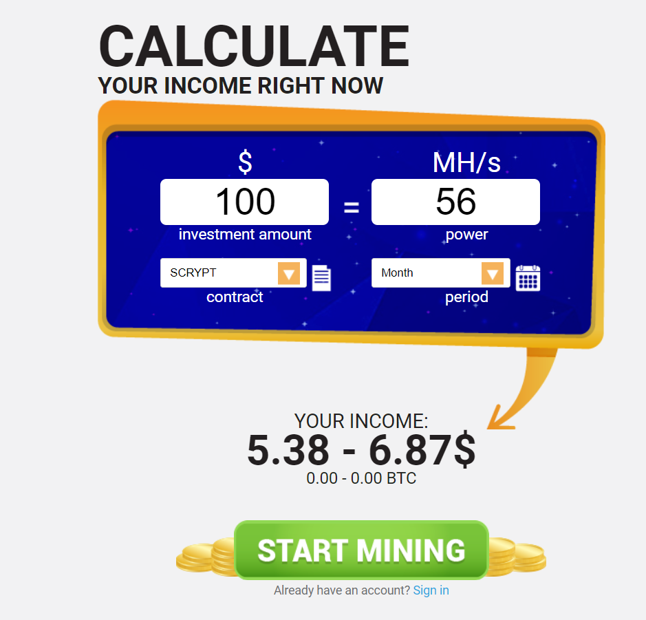 HashFlare Bitcoin Calculator: How much can you earn with BTC Mining? | CloudMiningPro