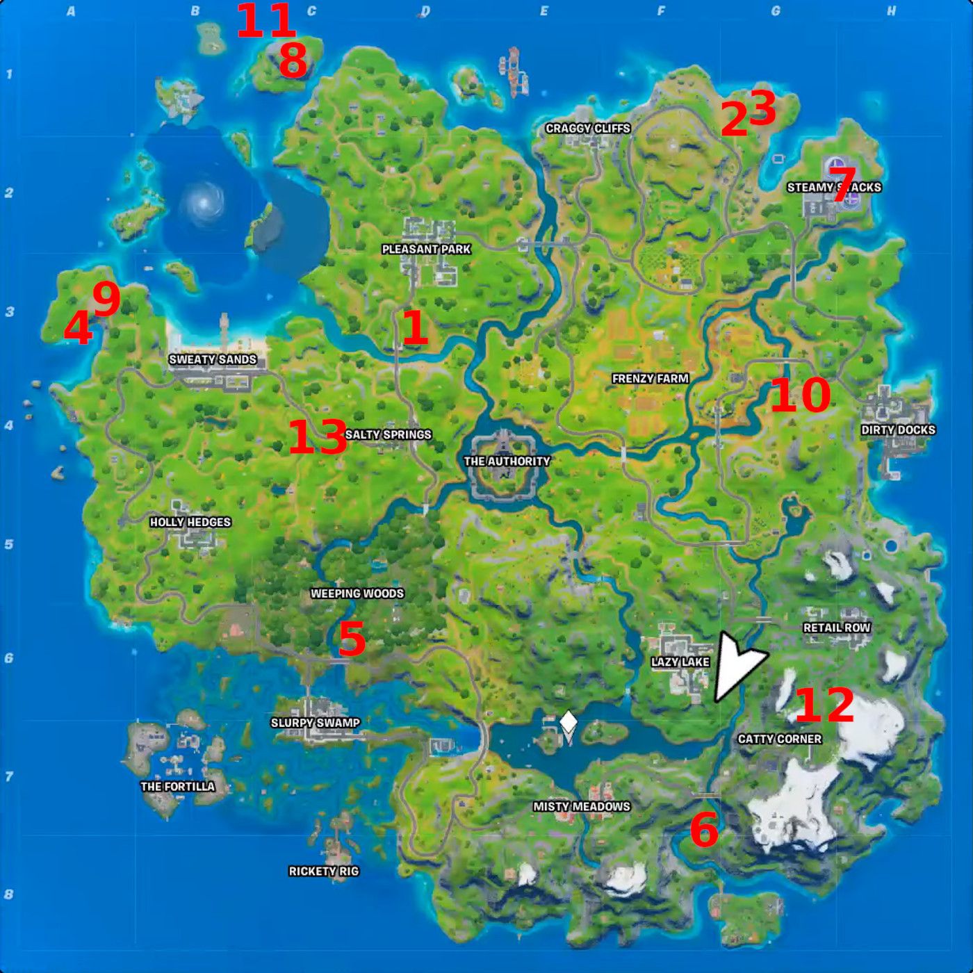 Fortnite Chapter 2 Season 4: Week 8 XP Coin Locations And Guide