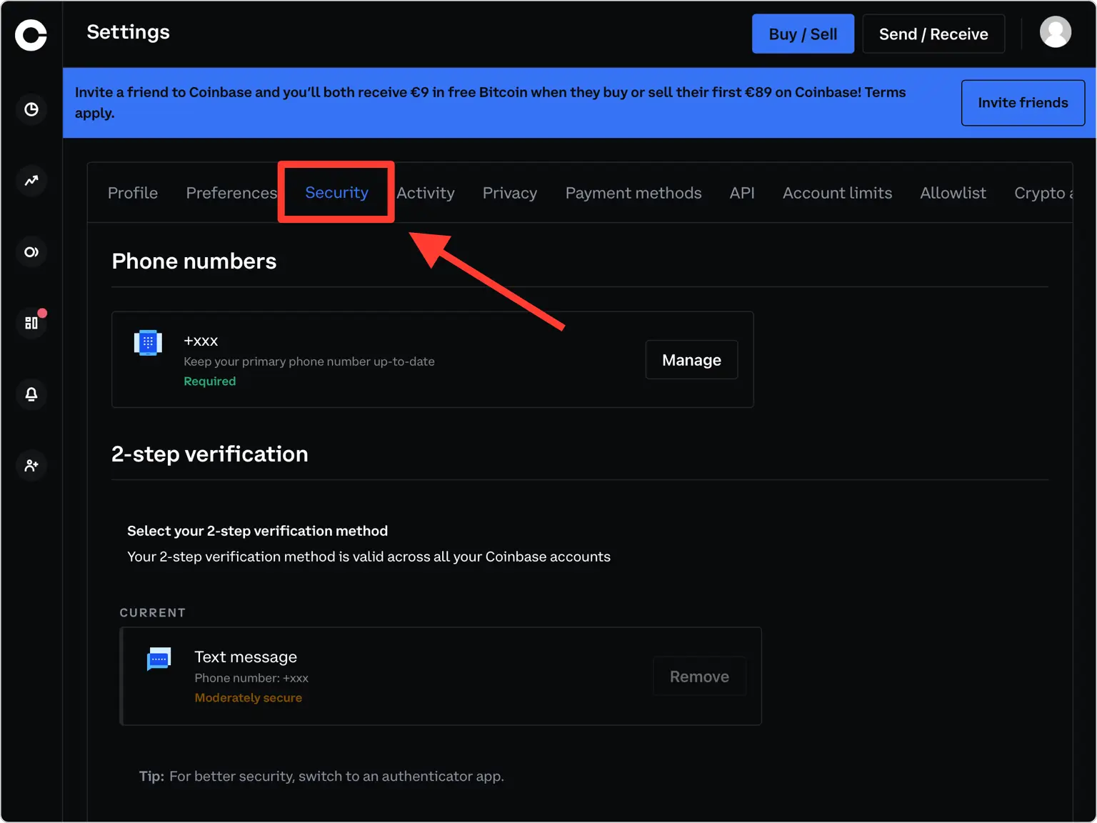 How to enable 2FA on Coinbase