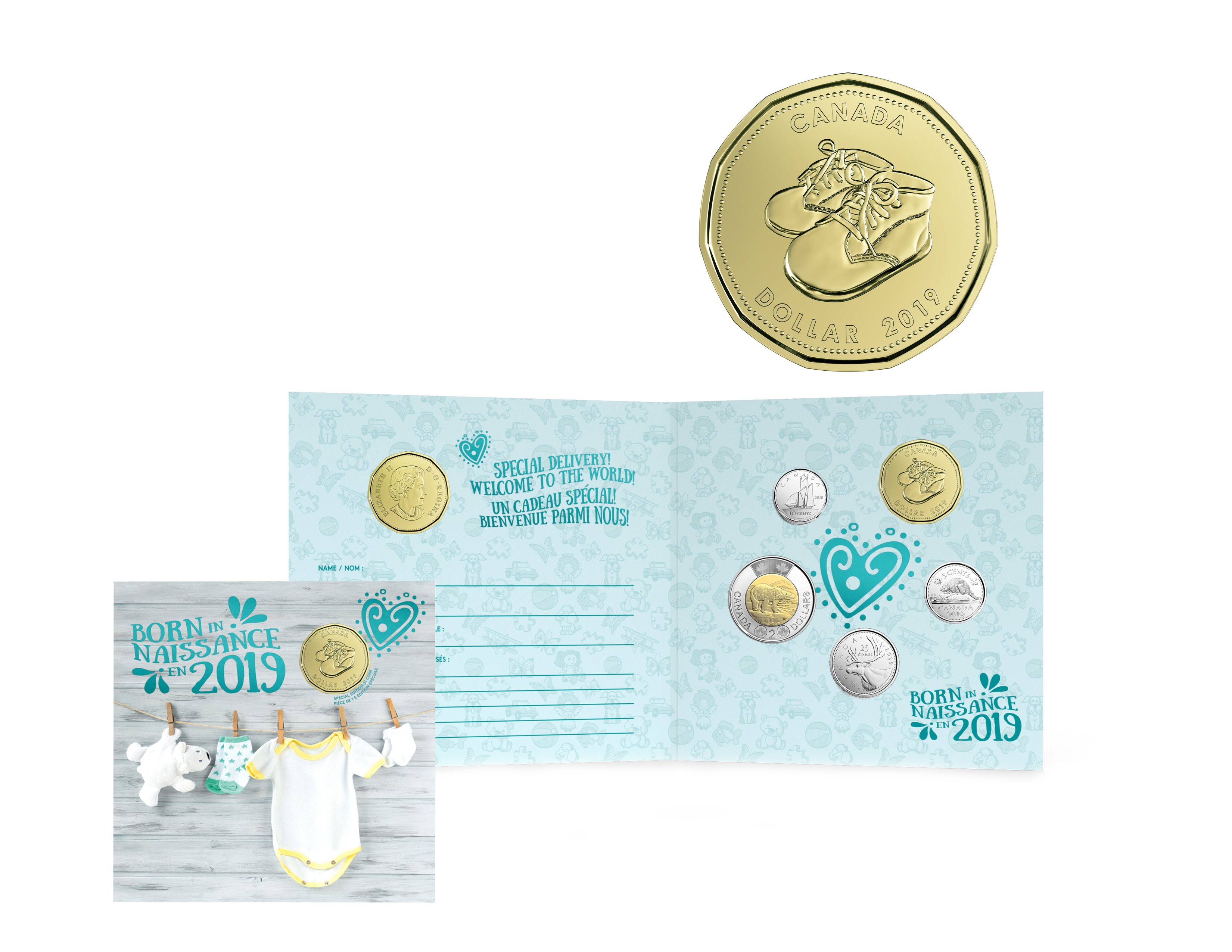 Baby Coins - CuNi AlBr UNC Six Coin Set