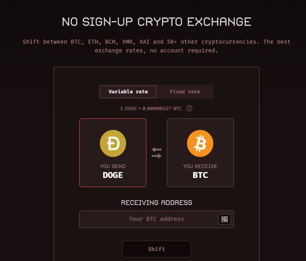 DOGE to BTC swap | DOGEBTC | Exchange Dogecoin to Bitcoin anonymously - Godex