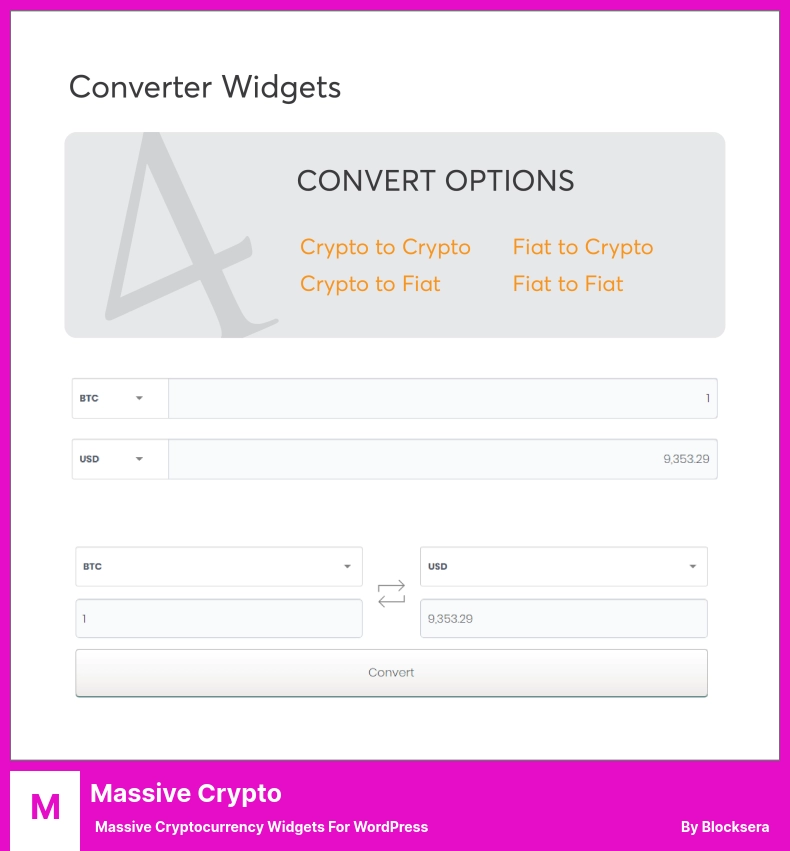 Crypto Converter ⚡ Widget – Plugin de WordPress | bitcoinlove.fun Galego