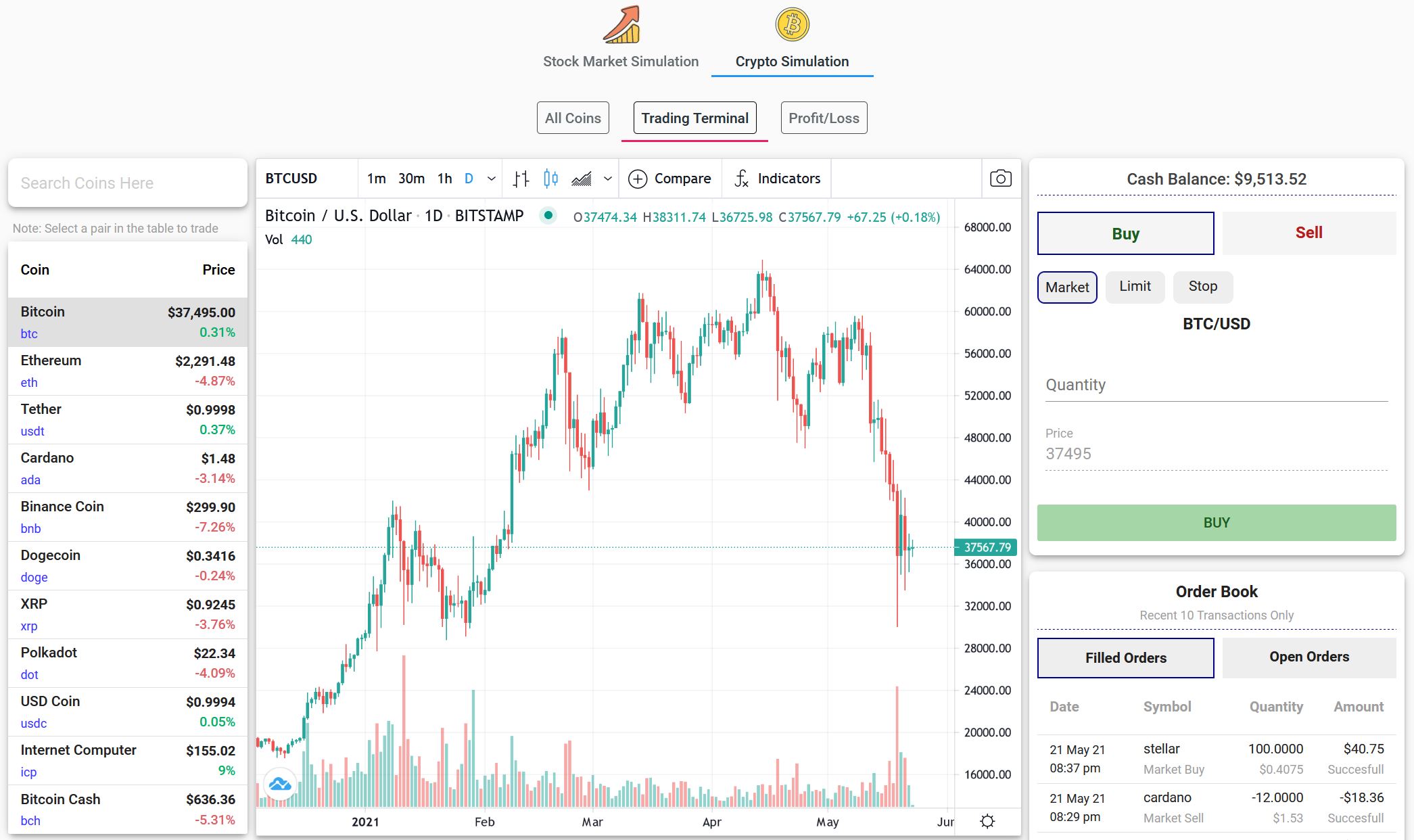 Crypto Demo Trading — Free Cryptocurrency Trading Simulator Account