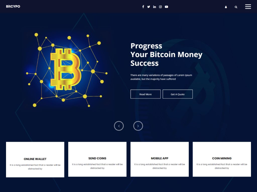 Crypto - Free Bootstrap 4 HTML5 Cryptocurrency Website Template