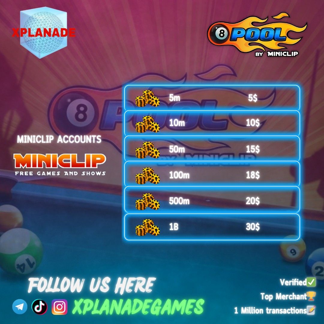 Top Up 8 Ball Pool Coins & Cash | Codashop Pakistan