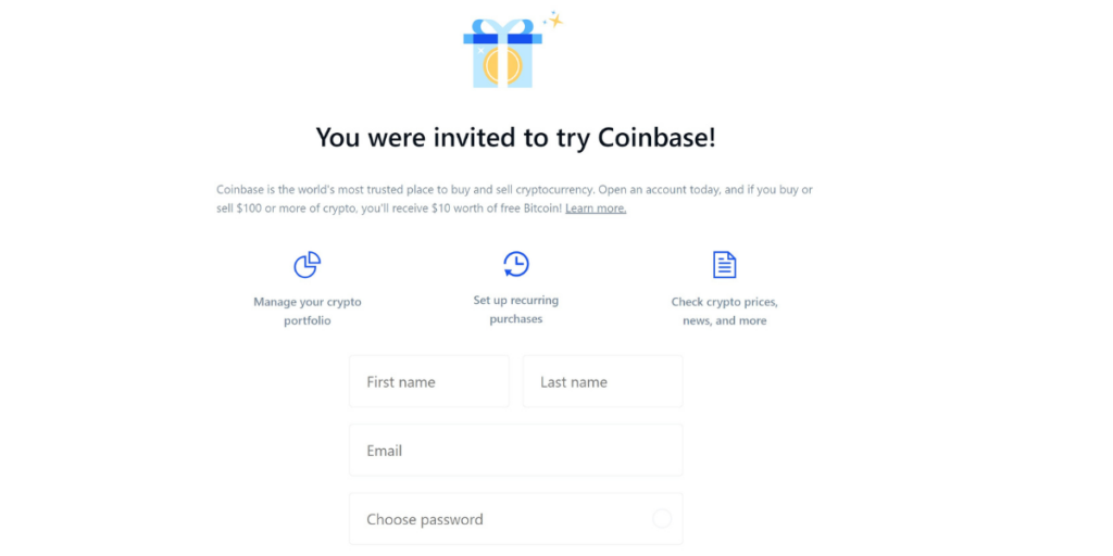 Coinbase Referral Code $10 BTC SignUp Bonus