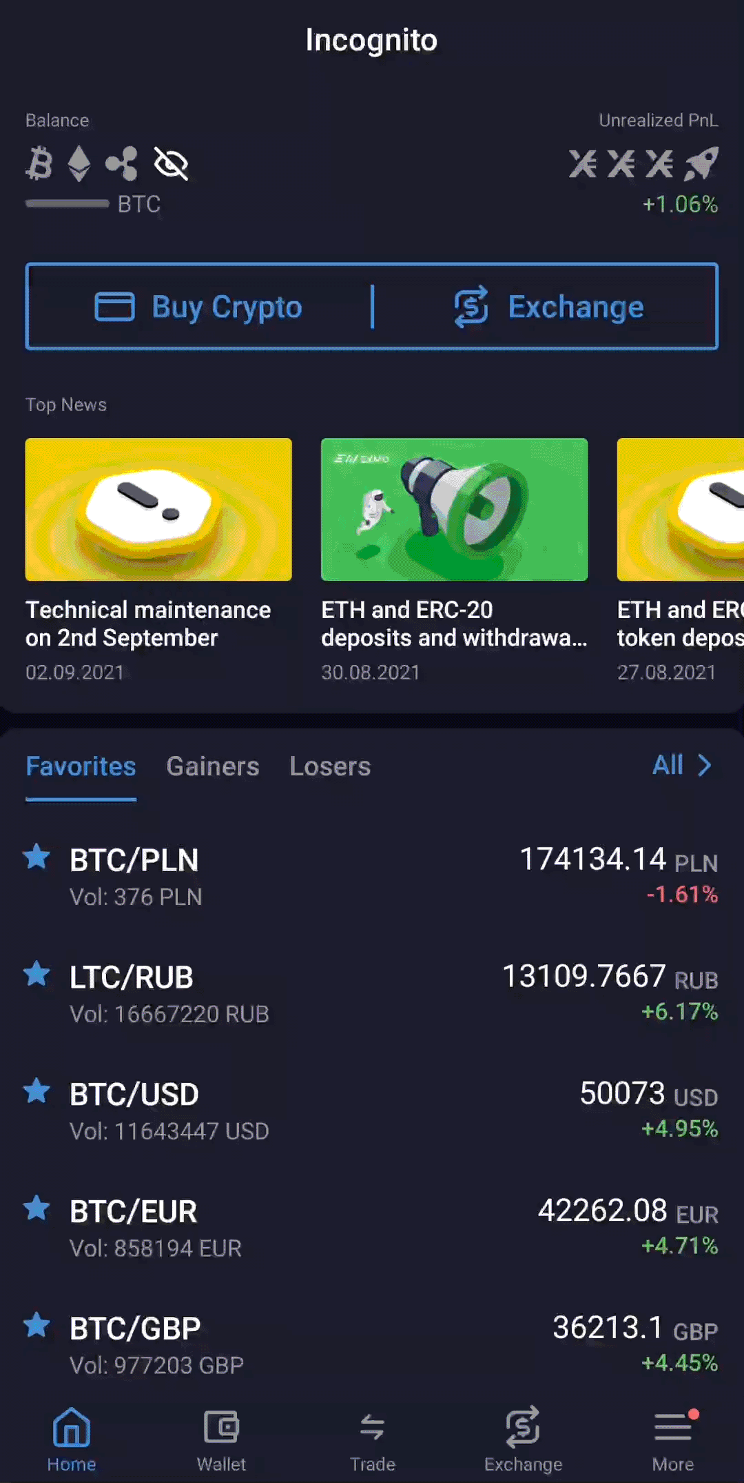 How do I withdraw money to a crypto wallet?