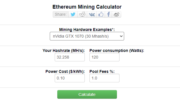 Mining calculator Ethereum POW (ETHW) - bitcoinlove.fun