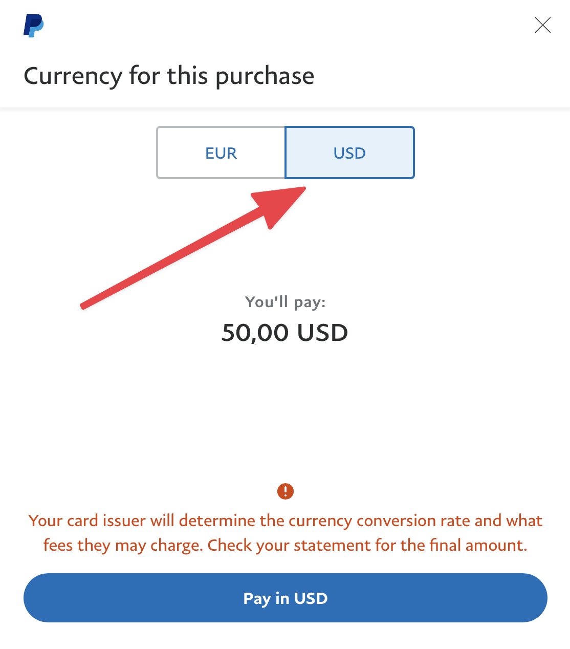 Exchange PayPal EUR to PayPal USD  where is the best exchange rate?