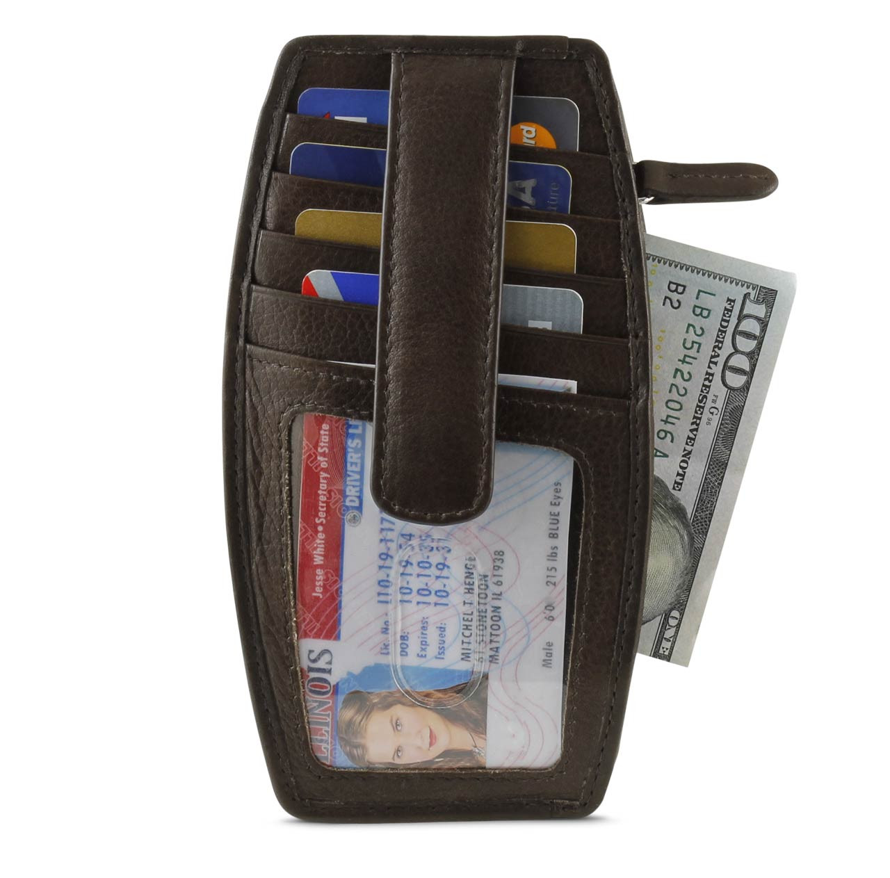 Credit card holder with RFID anti-fraud protection