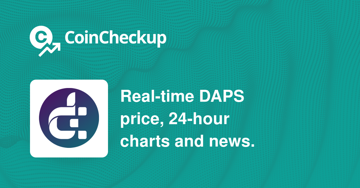 DAPS Coin Price Today - DAPS to US dollar Live - Crypto | Coinranking