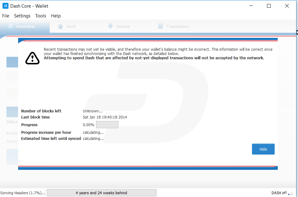 Dash Core wallet not syncing please help | Dash Forum