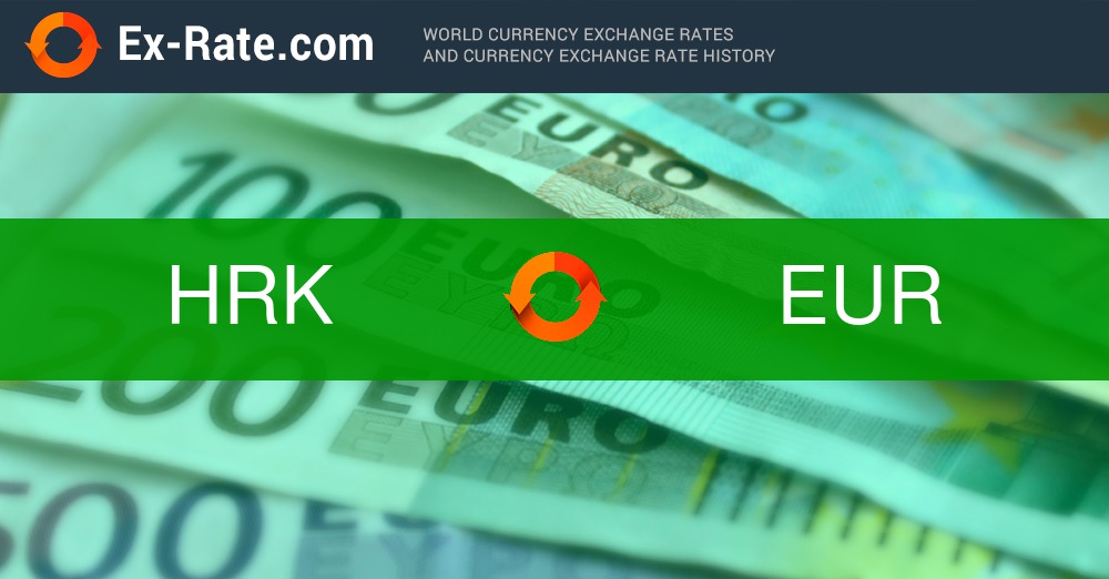 1 EUR to HRK - Euros to Croatian Kunas Exchange Rate