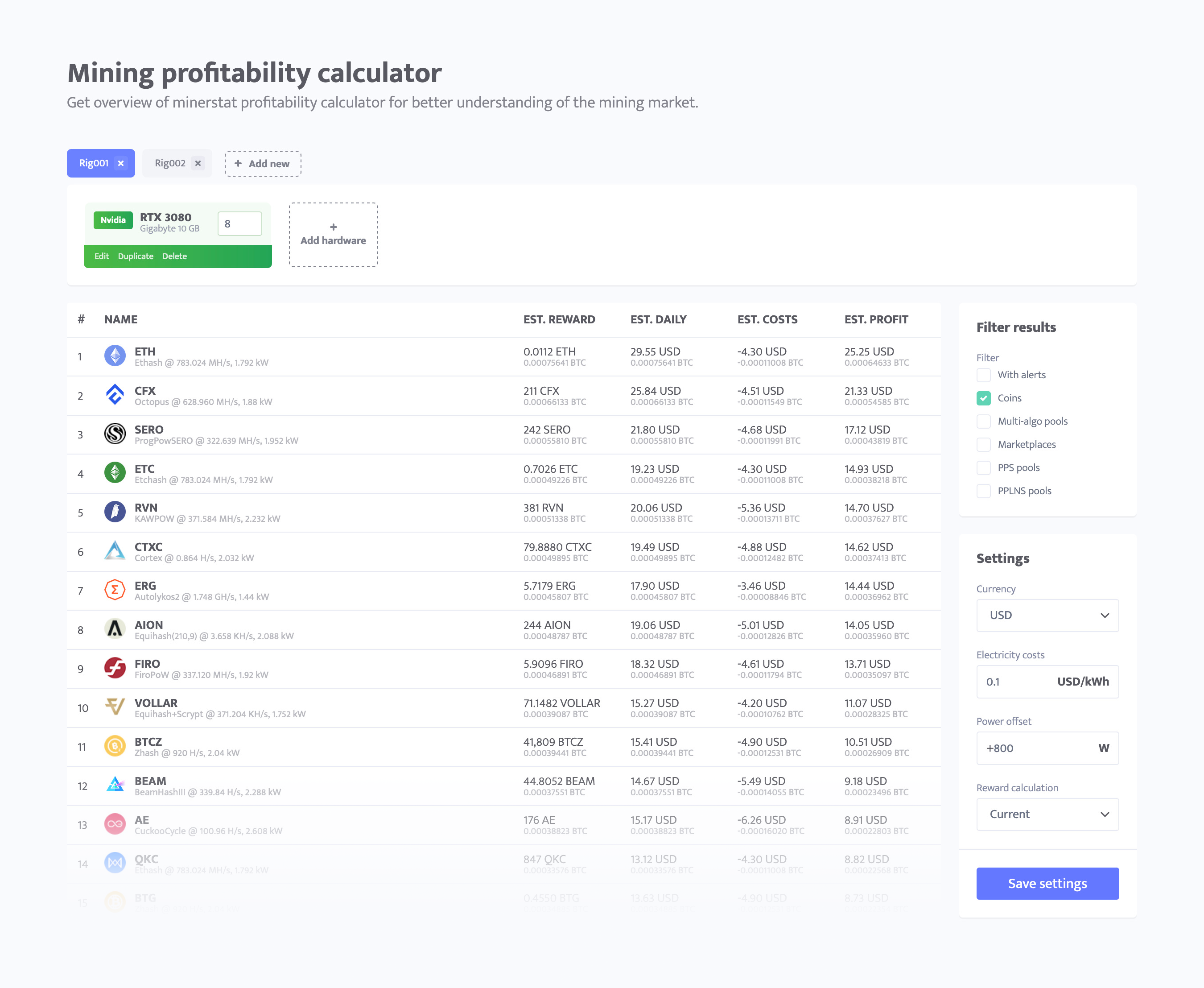 Crypto Mining Optimizer - Coin Tracker & Mining Calculator- ይፋዊ መተግበሪያ በ Microsoft መደብር ውስጥ