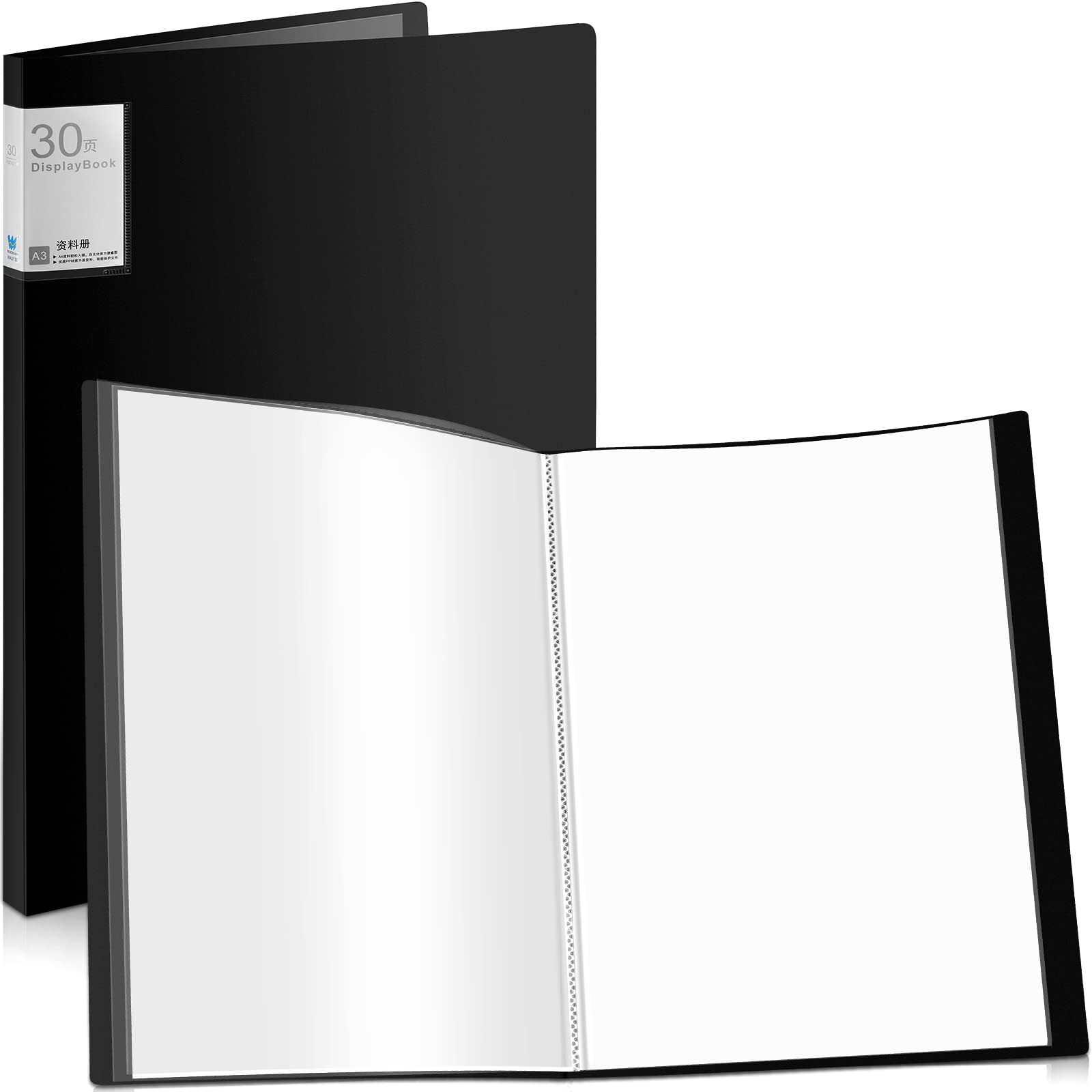 Rexel A3 Display Book 24 Pockets Black BK - Hunt Office Ireland