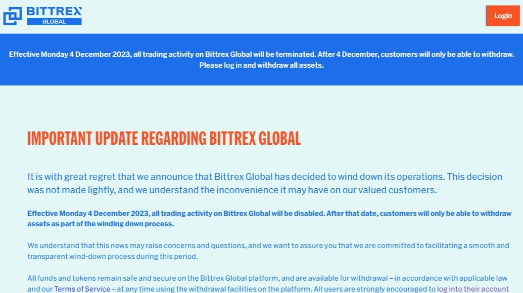 Bittrex Inc. : Articles :: Law