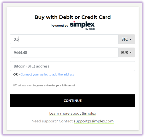 Buy Crypto with Credit Card | Coinomi