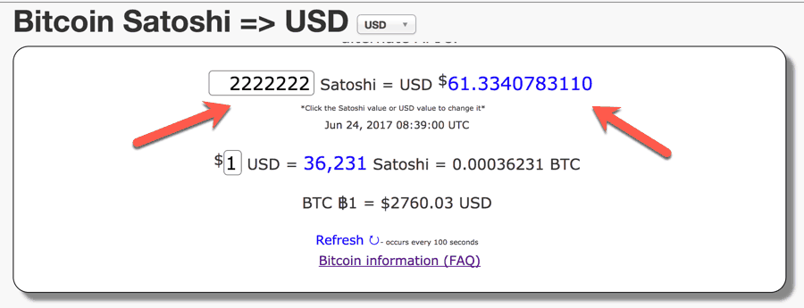 Satoshi to Bitcoin Calculator | Convert SATS to BTC/USD | bitcoinlove.fun