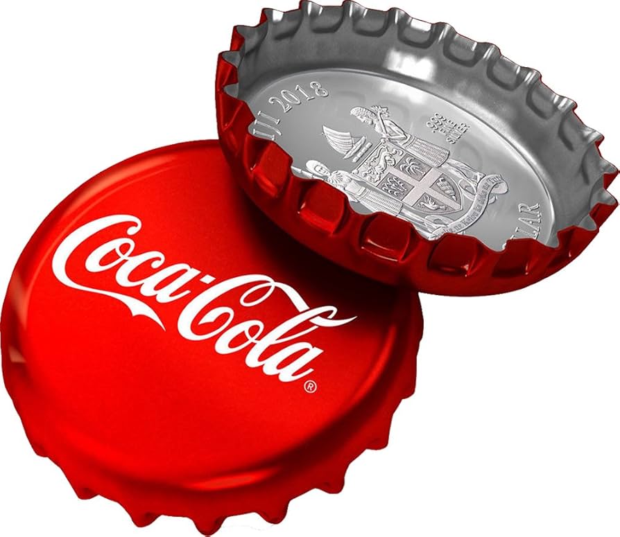 6g $1 Fiji Coca Cola Bottle Cap Silver Coin | European Mint