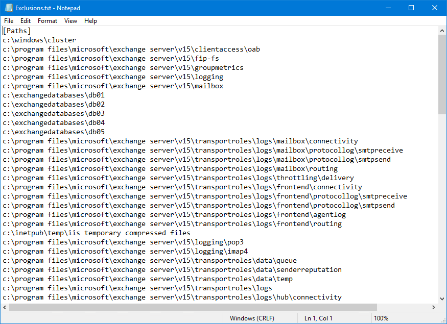 Exchange Server Exclusions - ESET Products for Windows Servers - ESET Security Forum