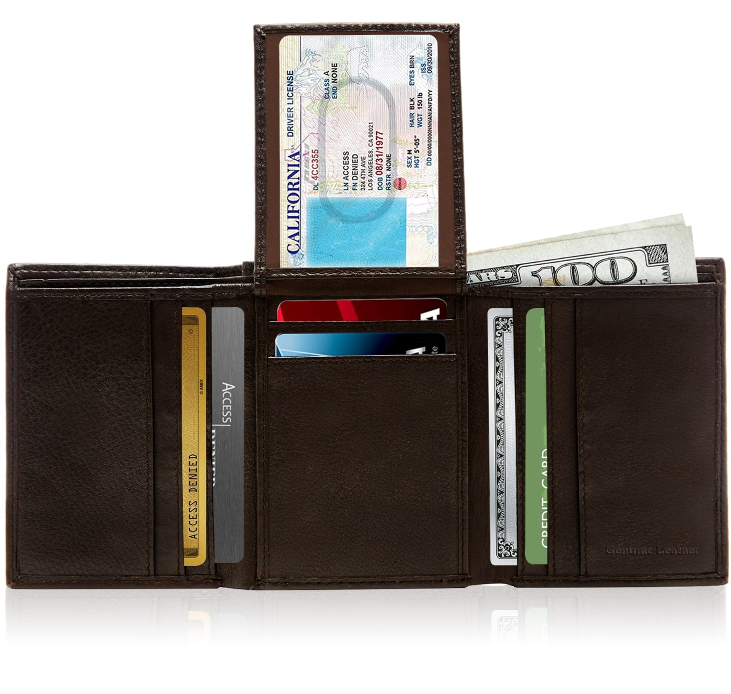 ID Stronghold | Men's RFID Wallet Trifold with Flap | RFID Blocking