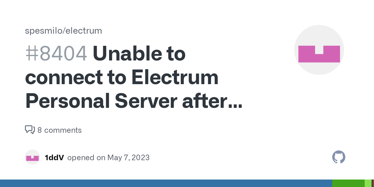 Electrum won't connect to EPS anymore