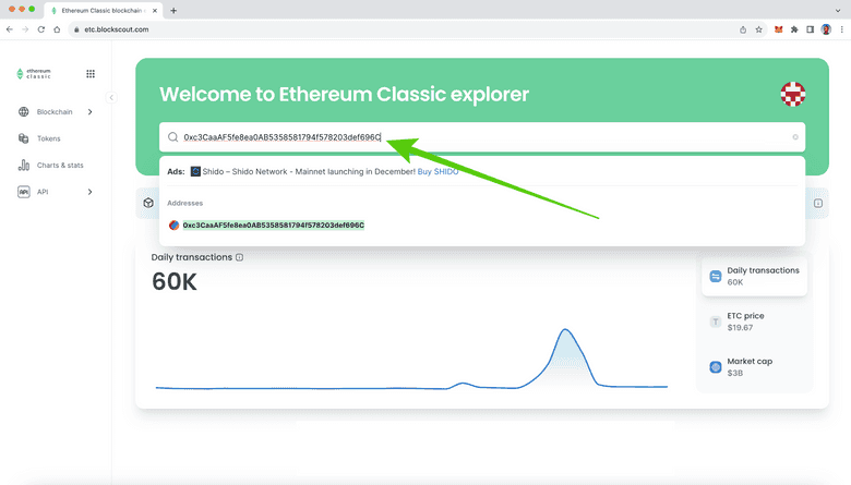 Ethereum Classic Explorer - BlockScout