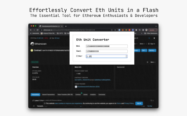 Calculate and Convert Wei, Gwei, and ETH